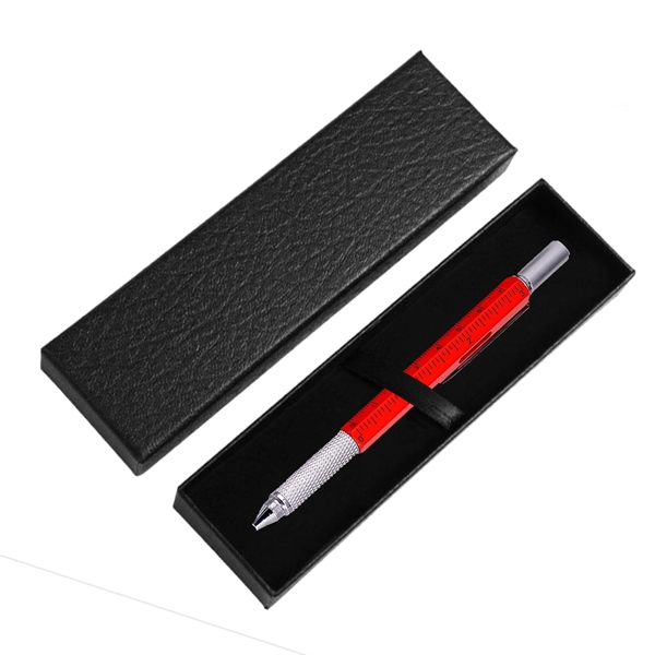 Metal Cute 6 In 1 Tool Multifunction Pen With Gift Box - Metal Cute 6 In 1 Tool Multifunction Pen With Gift Box - Image 1 of 4