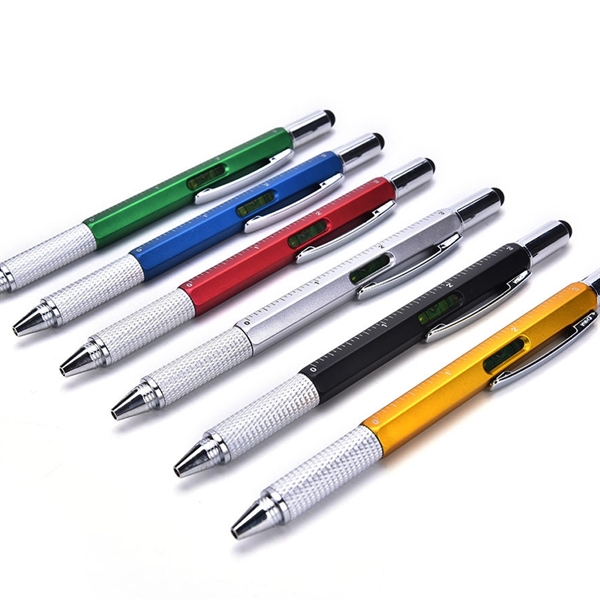 Metal Cute 6 In 1 Tool Multifunction Pen With Gift Box - Metal Cute 6 In 1 Tool Multifunction Pen With Gift Box - Image 2 of 4