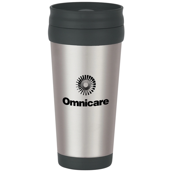 Custom 16 Oz. Stainless Steel Slide Action Travel Tumbler