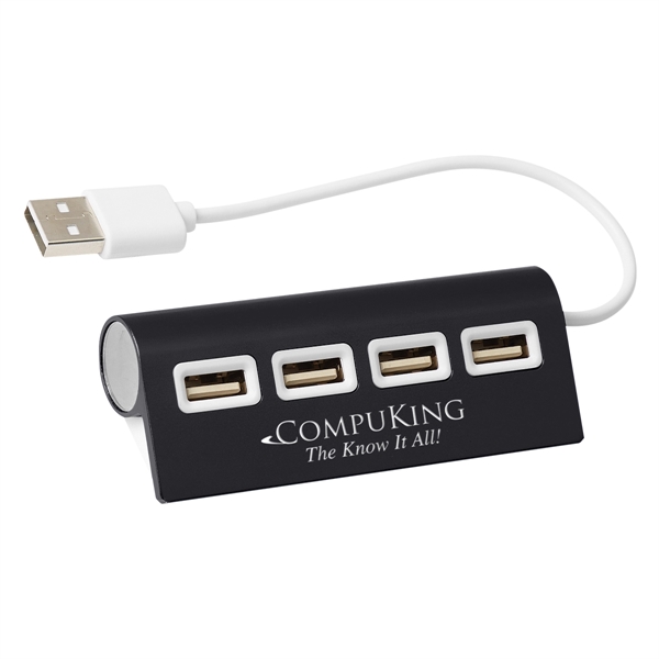 Custom 4-Port Aluminum Wave USB Hub