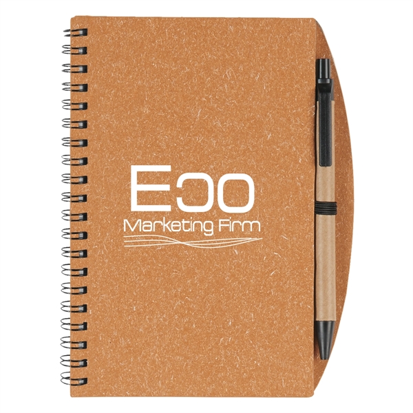 5" x 7" Eco-Inspired Spiral Notebook & Pen - 5" x 7" Eco-Inspired Spiral Notebook & Pen - Image 3 of 6