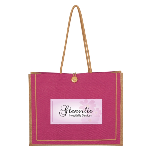 Paradise Jute Tote Bag - Paradise Jute Tote Bag - Image 10 of 17