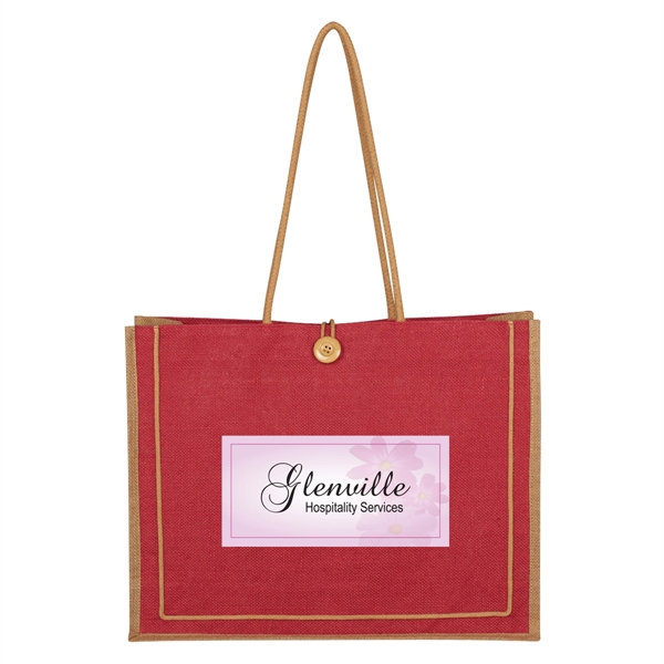 Paradise Jute Tote Bag - Paradise Jute Tote Bag - Image 16 of 17