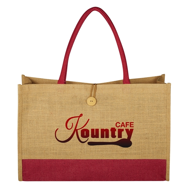 Jute Box Tote Bag - Jute Box Tote Bag - Image 5 of 6