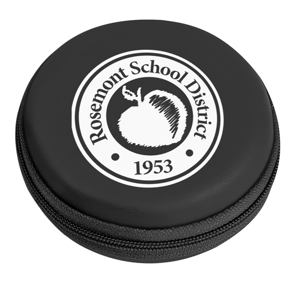 Round Zippered Electronics Travel Case - Round Zippered Electronics Travel Case - Image 1 of 21