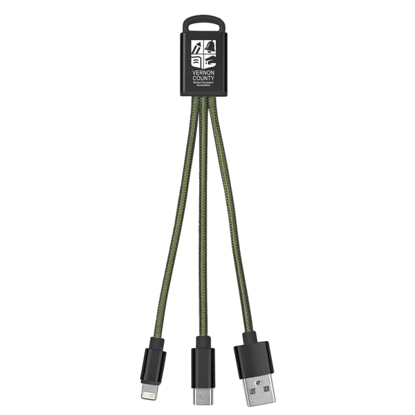 3-In-1 Braided Charging Buddy - 3-In-1 Braided Charging Buddy - Image 12 of 48