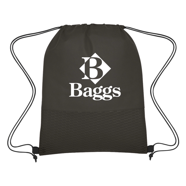 Wave Design Non-Woven Drawstring Bag - Wave Design Non-Woven Drawstring Bag - Image 1 of 24