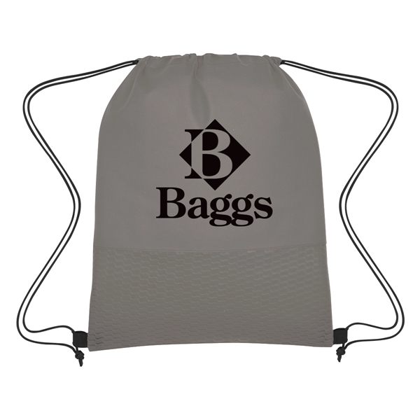 Wave Design Non-Woven Drawstring Bag - Wave Design Non-Woven Drawstring Bag - Image 2 of 24