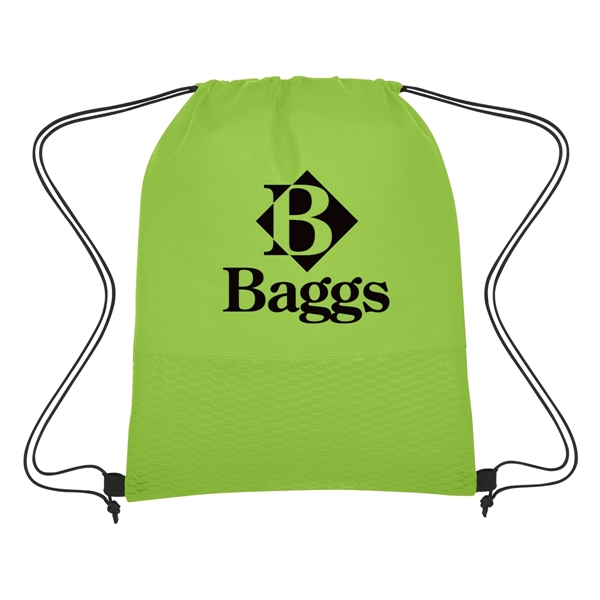 Wave Design Non-Woven Drawstring Bag - Wave Design Non-Woven Drawstring Bag - Image 3 of 24