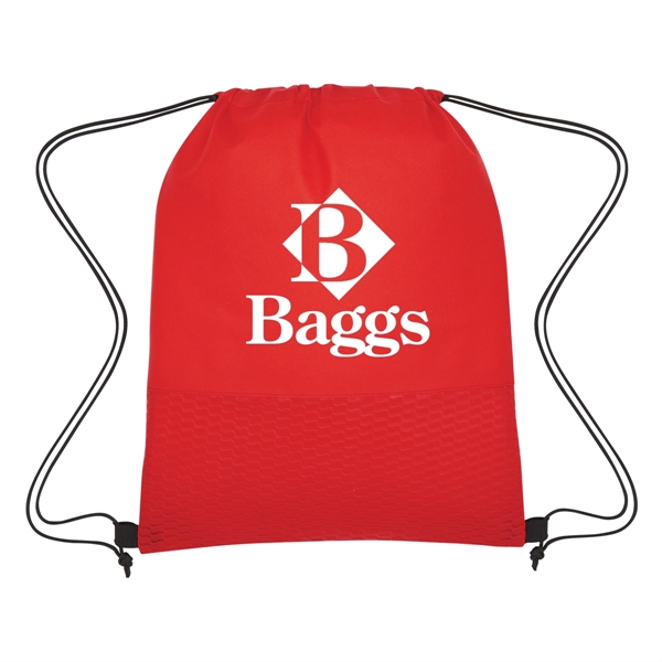 Wave Design Non-Woven Drawstring Bag - Wave Design Non-Woven Drawstring Bag - Image 4 of 24