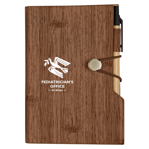 Woodgrain Look Notebook With Sticky Notes And Flags - Woodgrain Look Notebook With Sticky Notes And Flags - Image 3 of 14