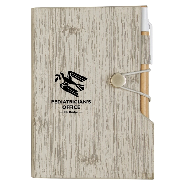 Woodgrain Look Notebook With Sticky Notes And Flags - Woodgrain Look Notebook With Sticky Notes And Flags - Image 4 of 14