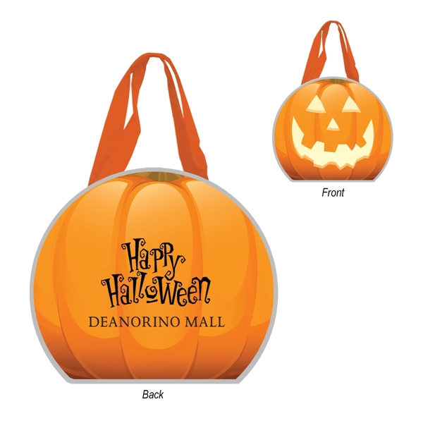 Reflective Halloween Pumpkin Tote Bag - Reflective Halloween Pumpkin Tote Bag - Image 1 of 9