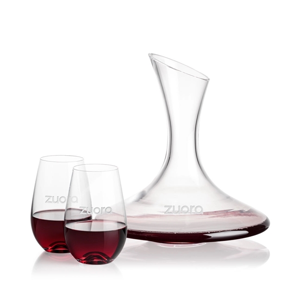 Madagascar Carafe & Boston Stemless Wine