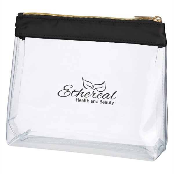 Sadie Satin Clear Cosmetic Bag - Sadie Satin Clear Cosmetic Bag - Image 1 of 2