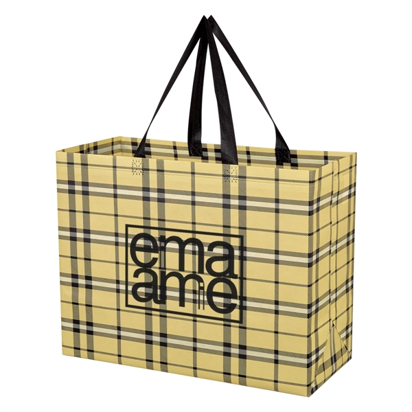 Soho Tartan Laminated Non-Woven Shopper Bag - Soho Tartan Laminated Non-Woven Shopper Bag - Image 1 of 3