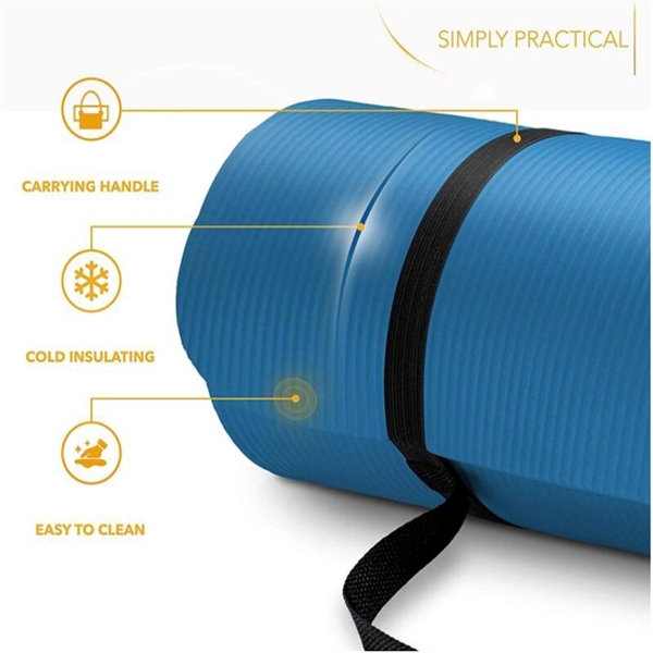 Non-Slip Yoga Mat with Carrying Strap - Non-Slip Yoga Mat with Carrying Strap - Image 2 of 5