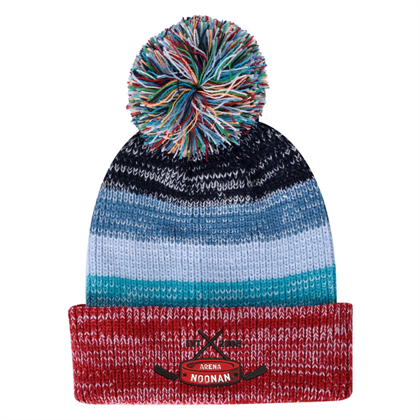 Aura Pom Beanie With Cuff - Aura Pom Beanie With Cuff - Image 1 of 4