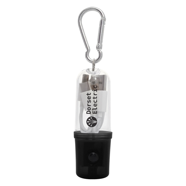 Custom 3-In-1 Charging Cable With Flashlight Case