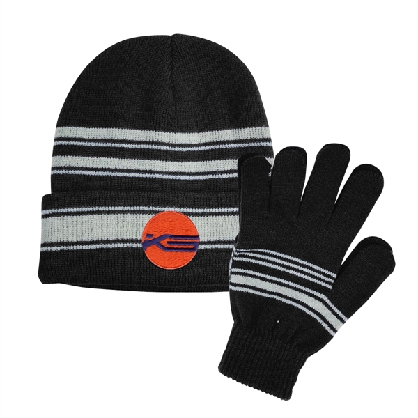 Cuff Beanie and Gloves Set - Cuff Beanie and Gloves Set - Image 1 of 8