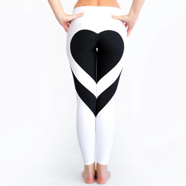 Women Yoga Pants with Heart Shape - Women Yoga Pants with Heart Shape - Image 2 of 3