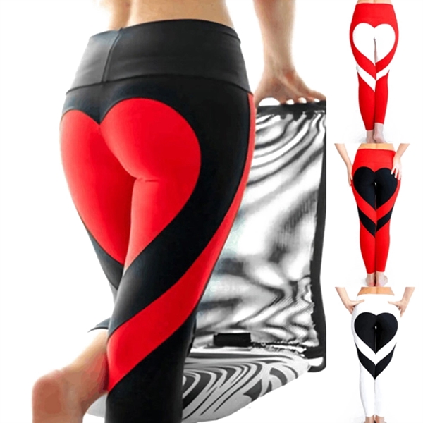 Women Yoga Pants with Heart Shape - Women Yoga Pants with Heart Shape - Image 3 of 3