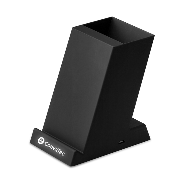 Monolith 4-in-1 Pen Holder, Wireless Charger - Monolith 4-in-1 Pen Holder, Wireless Charger - Image 0 of 6