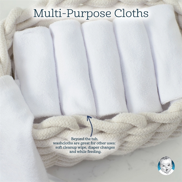 6-Pack White Washcloths - 6-Pack White Washcloths - Image 2 of 2