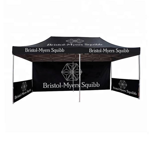 10'x20' Pop Up Tent W/ Back Full-Wall and Two Half Walls - 10'x20' Pop Up Tent W/ Back Full-Wall and Two Half Walls - Image 0 of 4