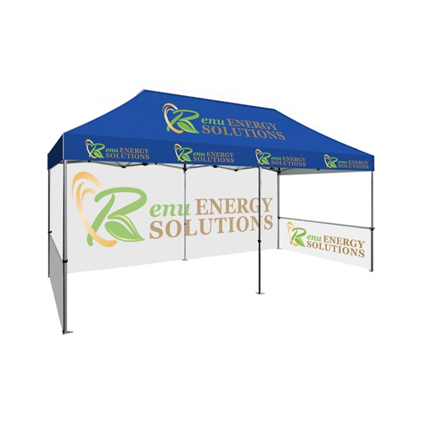 10'x20' Pop Up Tent W/ Back Full-Wall and Two Half Walls - 10'x20' Pop Up Tent W/ Back Full-Wall and Two Half Walls - Image 2 of 4