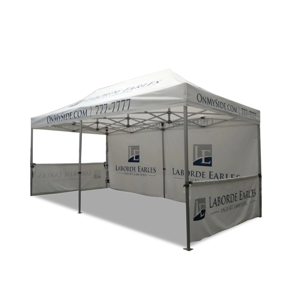10'x20' Pop Up Tent W/ Back Full-Wall and Two Half Walls - 10'x20' Pop Up Tent W/ Back Full-Wall and Two Half Walls - Image 3 of 4