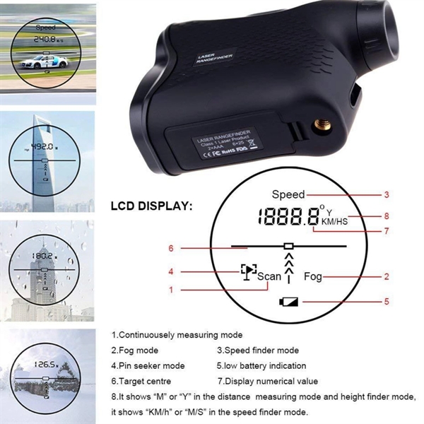 Golf & Hunting Laser Rangefinder - Golf & Hunting Laser Rangefinder - Image 6 of 6