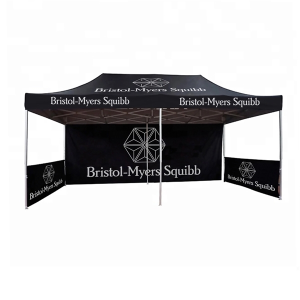 10'x20' Pop Up Tent W/ Back Full-Wall and Two Half Walls