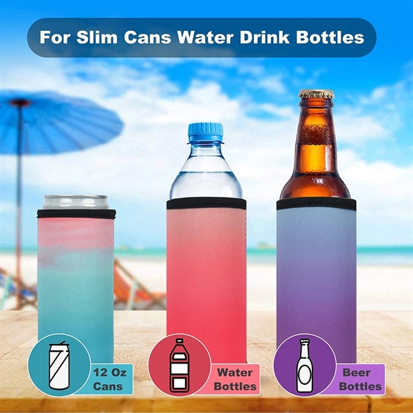 10 Pack Neoprene Water Bottle Sleeves Insulators Beverage Bottle Can Sleeves