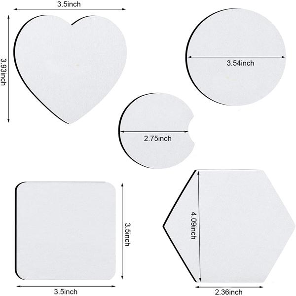 Hexagon Coasters Sublimation Blanks