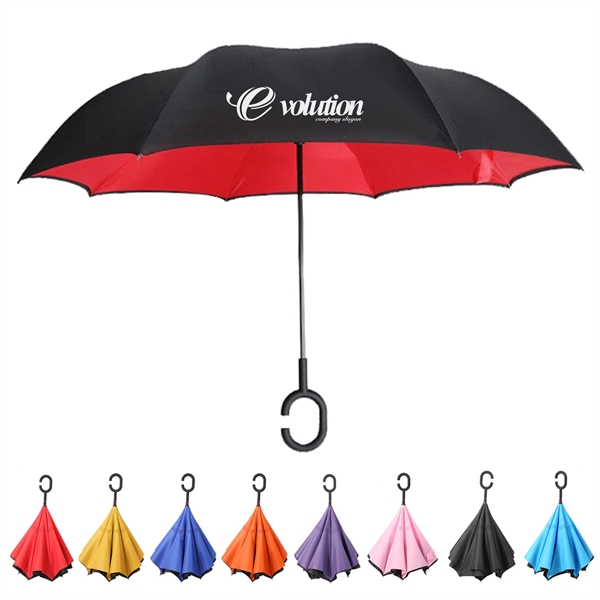 Custom Double Layer Folding Umbrella C- Holder