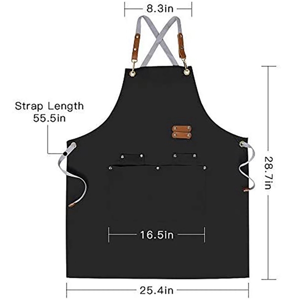 Chef Canvas Apron for Men Women - Chef Canvas Apron for Men Women - Image 1 of 4