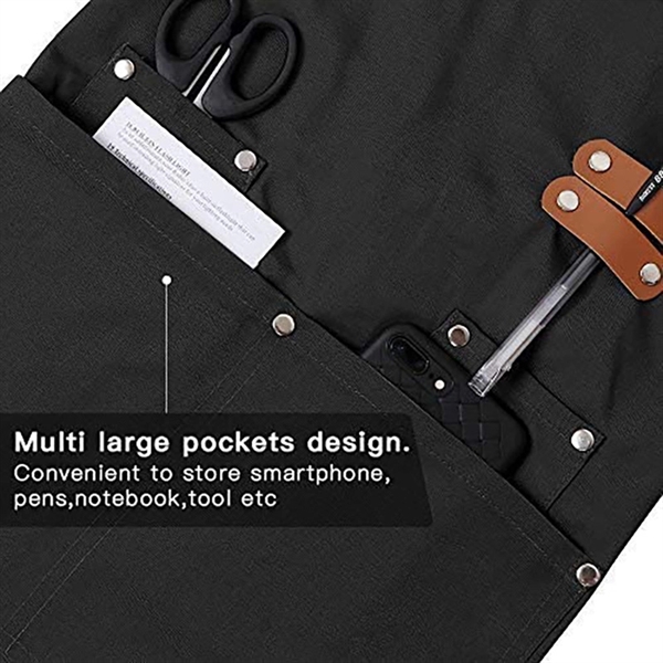 Chef Canvas Apron for Men Women - Chef Canvas Apron for Men Women - Image 2 of 4