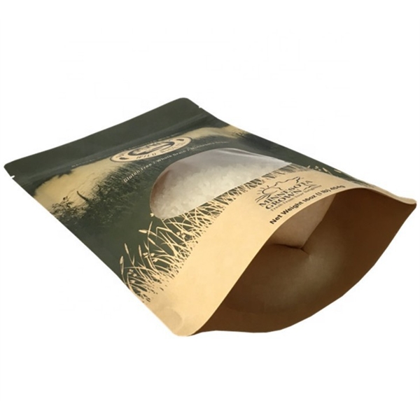 Kraft Paper Stand up Pouches Coffee Bags - Kraft Paper Stand up Pouches Coffee Bags - Image 1 of 3