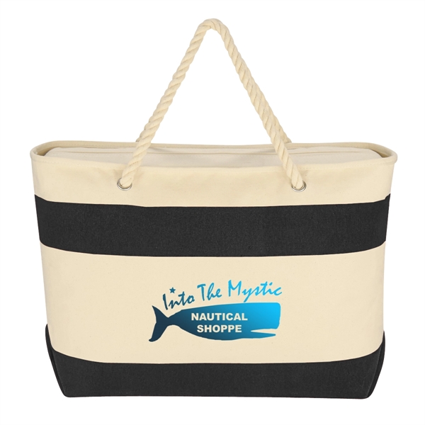 Large Cruising Tote Bag With Rope Handles - Large Cruising Tote Bag With Rope Handles - Image 2 of 16