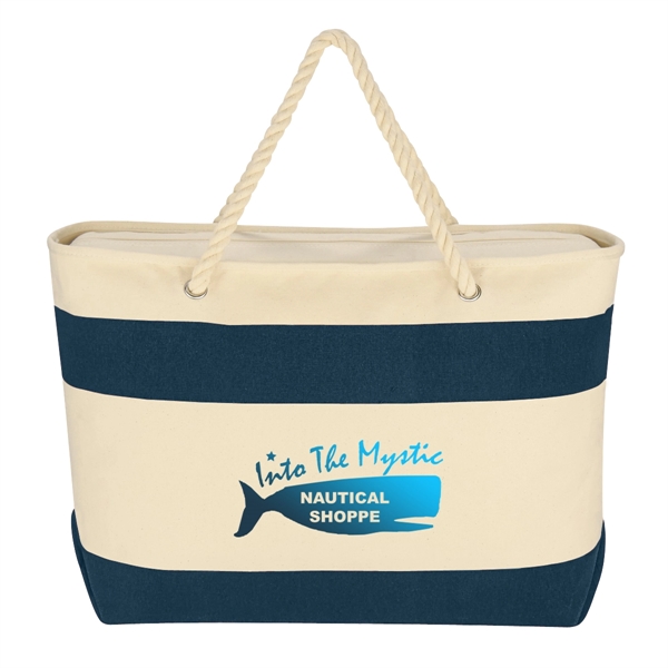 Large Cruising Tote Bag With Rope Handles - Large Cruising Tote Bag With Rope Handles - Image 7 of 16
