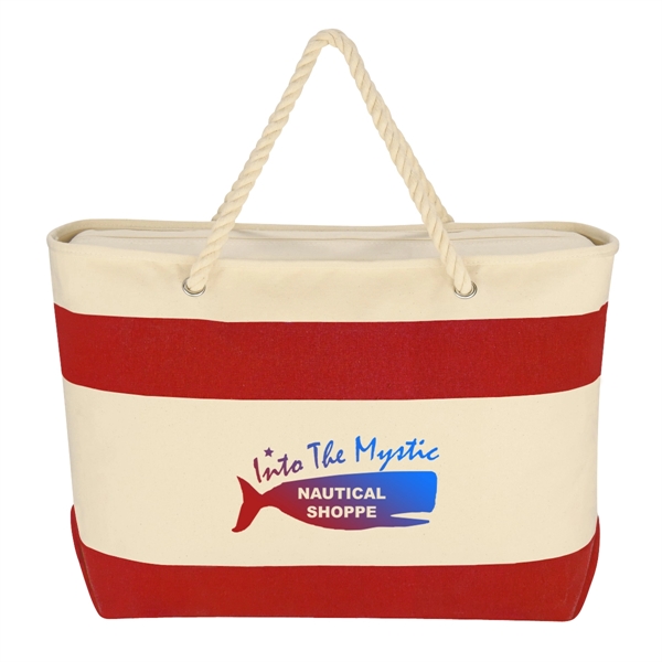 Large Cruising Tote Bag With Rope Handles - Large Cruising Tote Bag With Rope Handles - Image 10 of 16
