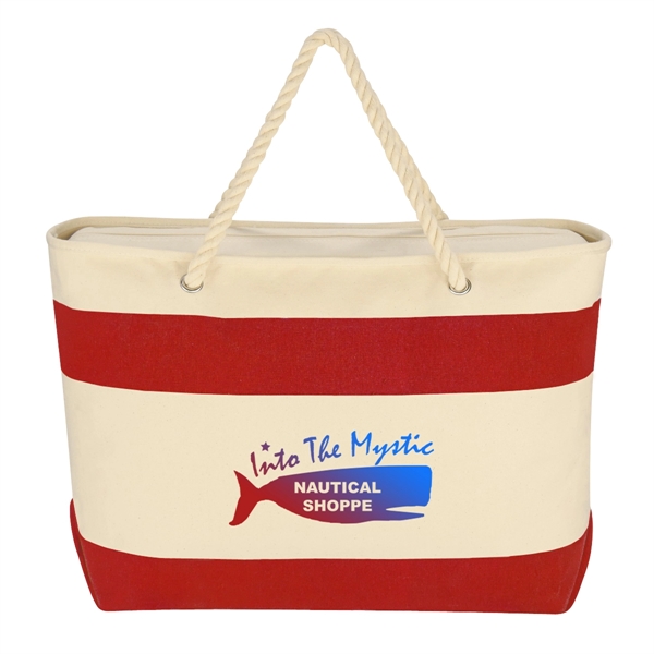 Large Cruising Tote Bag With Rope Handles - Large Cruising Tote Bag With Rope Handles - Image 11 of 16