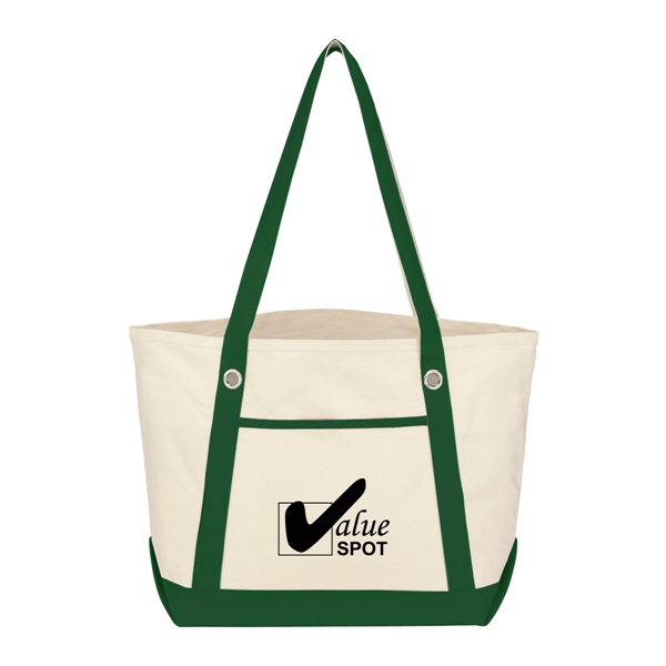 Medium Cotton Canvas Sailing Tote Bag - Medium Cotton Canvas Sailing Tote Bag - Image 6 of 35