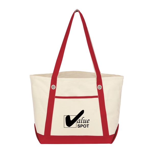 Medium Cotton Canvas Sailing Tote Bag - Medium Cotton Canvas Sailing Tote Bag - Image 23 of 35