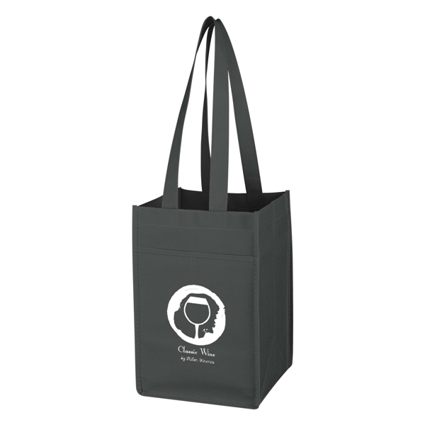 Non-Woven 4 Bottle Wine Tote Bag - Non-Woven 4 Bottle Wine Tote Bag - Image 1 of 13