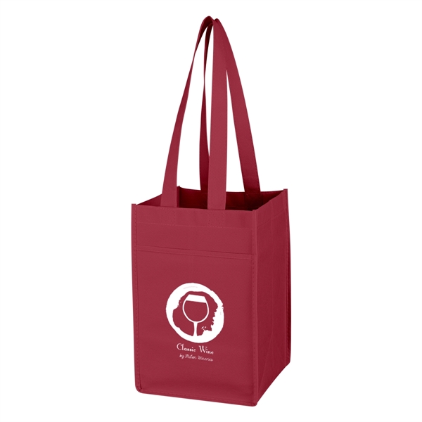 Non-Woven 4 Bottle Wine Tote Bag - Non-Woven 4 Bottle Wine Tote Bag - Image 2 of 13