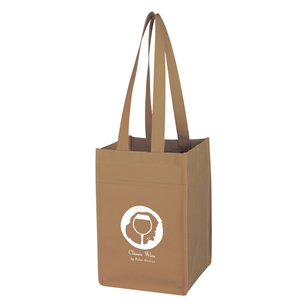 Non-Woven 4 Bottle Wine Tote Bag - Non-Woven 4 Bottle Wine Tote Bag - Image 3 of 13