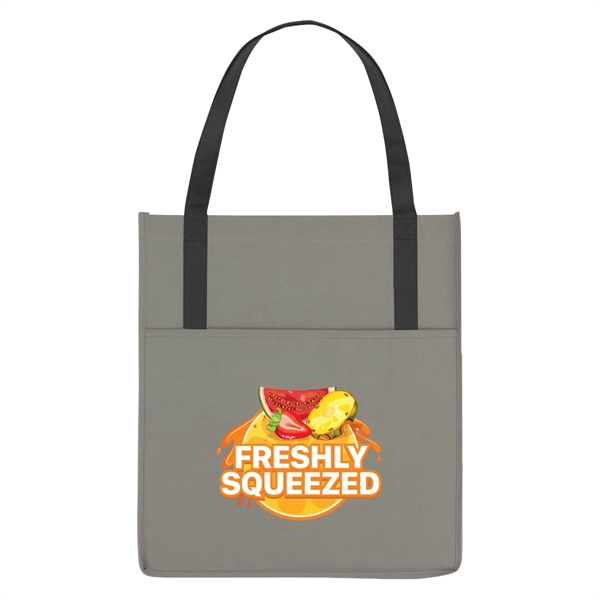 Non-Woven Shopper's Pocket Tote Bag - Non-Woven Shopper's Pocket Tote Bag - Image 2 of 19