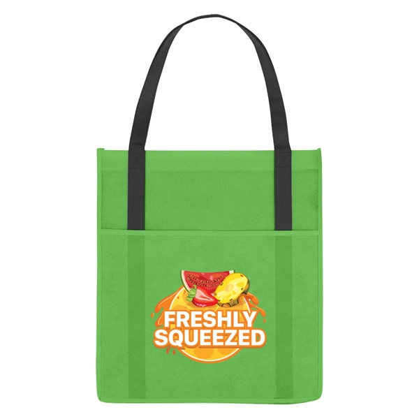 Non-Woven Shopper's Pocket Tote Bag - Non-Woven Shopper's Pocket Tote Bag - Image 3 of 19